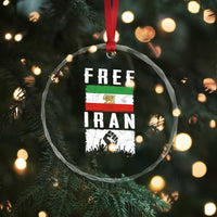 Free Iran Crystal Glass Ornament Support Iranian Freedom