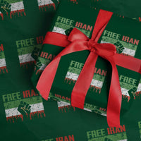 Free Iran Flag Wrapping Paper Roll Support Iranian Freedom No War