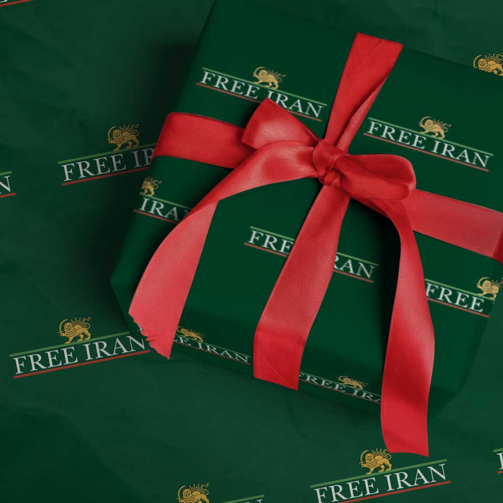 Free Iran Lion And Sun Graphic Wrapping Paper Roll Iranian Freedom Supporters