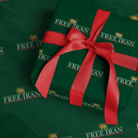 Free Iran Lion And Sun Graphic Wrapping Paper Roll Iranian Freedom Supporters