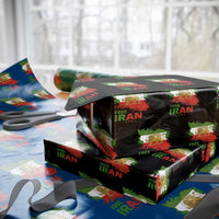 Free Iran Lion And Sun Map Graphic Wrapping Paper Roll Persian Heritage Freedom Support