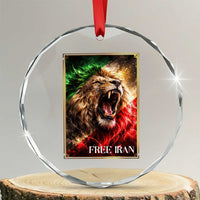 Free Iran Lion Crystal Glass Ornament Freedom Resistance Solidarity Movement Gift