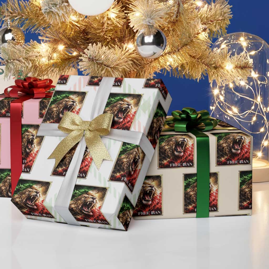 Free Iran Lion Wrapping Paper Roll Freedom Resistance Solidarity Movement Gift