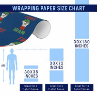 Free Iran Raised Fist Wrapping Paper Roll Persian Flag Lion and Sun Emblem Iranian Revolution