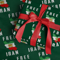 Free Iran Revolution 2026 Wrapping Paper Roll Sun and Lion Flag Iranian Freedom Justice