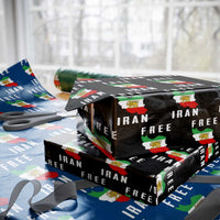 Free Iran Revolution 2026 Wrapping Paper Roll Sun and Lion Flag Iranian Freedom Justice