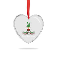 Free Iran Support Heart Crystal Glass Ornament Pray For Iran