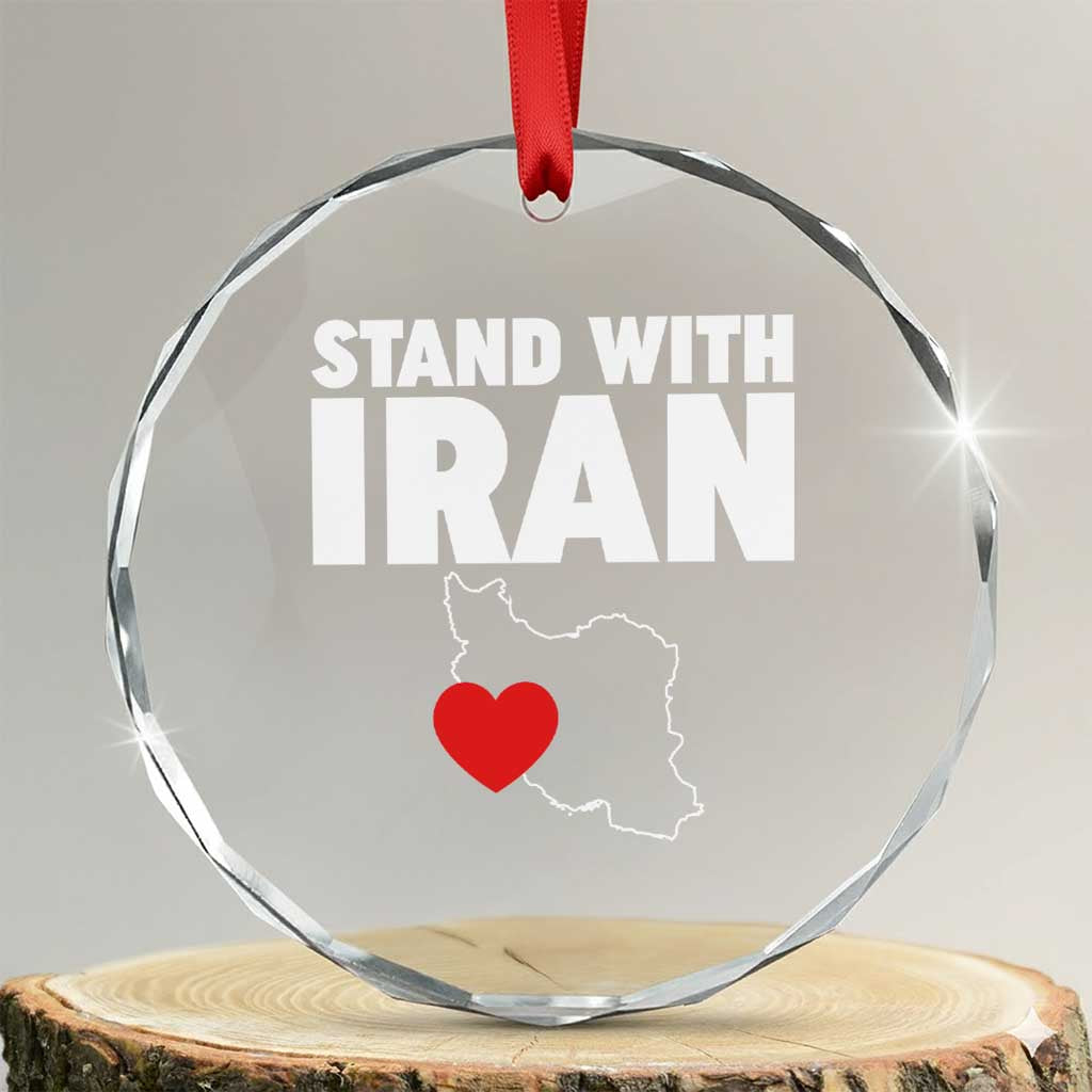 Free Iran Support Iranian MIGA Crystal Glass Ornament