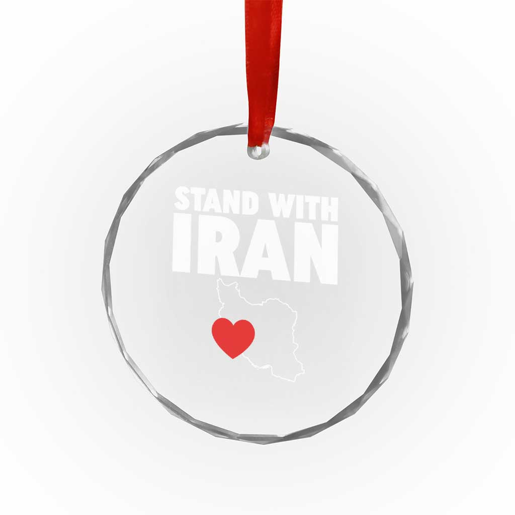 Free Iran Support Iranian MIGA Crystal Glass Ornament