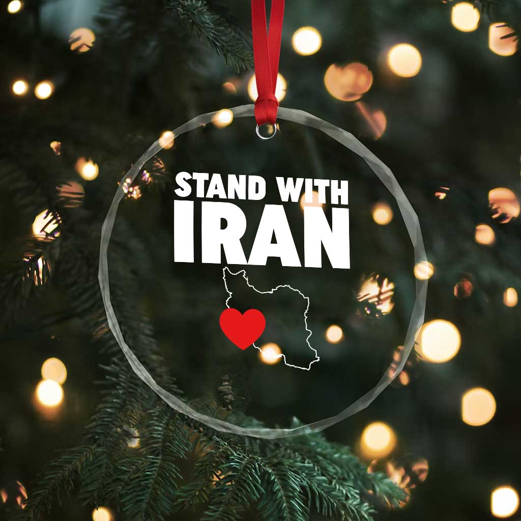 Free Iran Support Iranian MIGA Crystal Glass Ornament