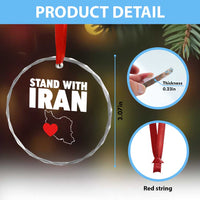 Free Iran Support Iranian MIGA Crystal Glass Ornament