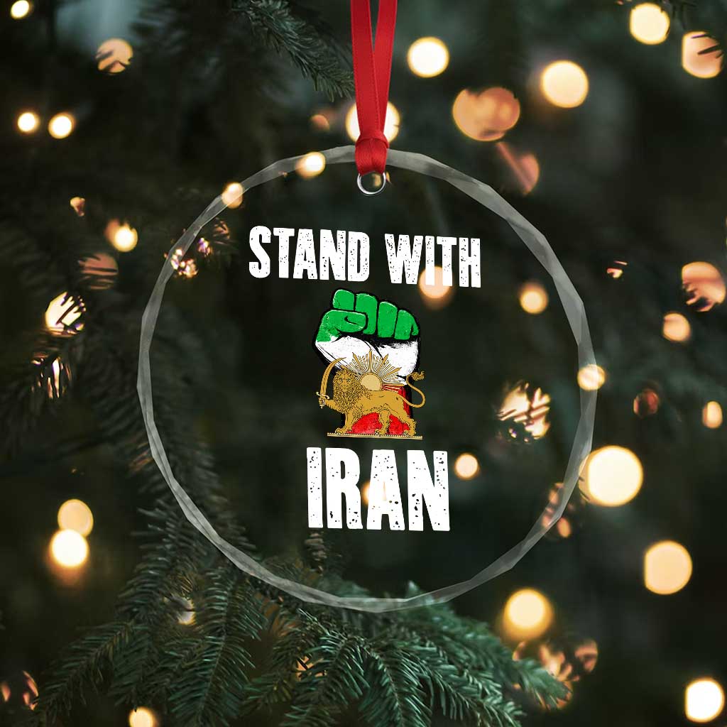 Free Iran Support Iranian MIGA Crystal Glass Ornament Stand With Iran