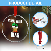 Free Iran Support Iranian MIGA Crystal Glass Ornament Stand With Iran