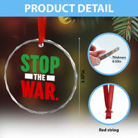 Free Iran Support Iranian MIGA Crystal Glass Ornament Stop The War