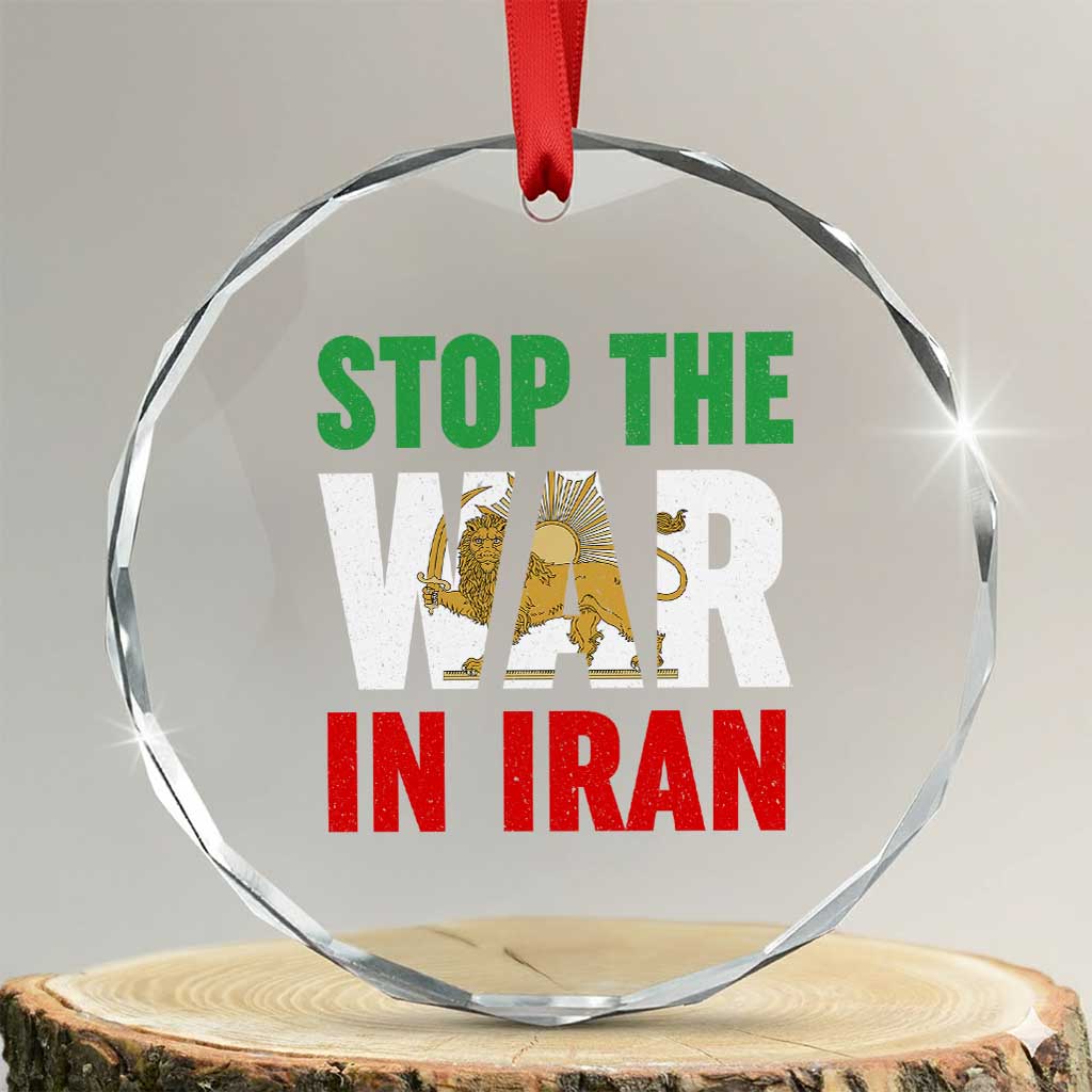 Free Iran Support Iranian MIGA Crystal Glass Ornament Stop The War In Iran