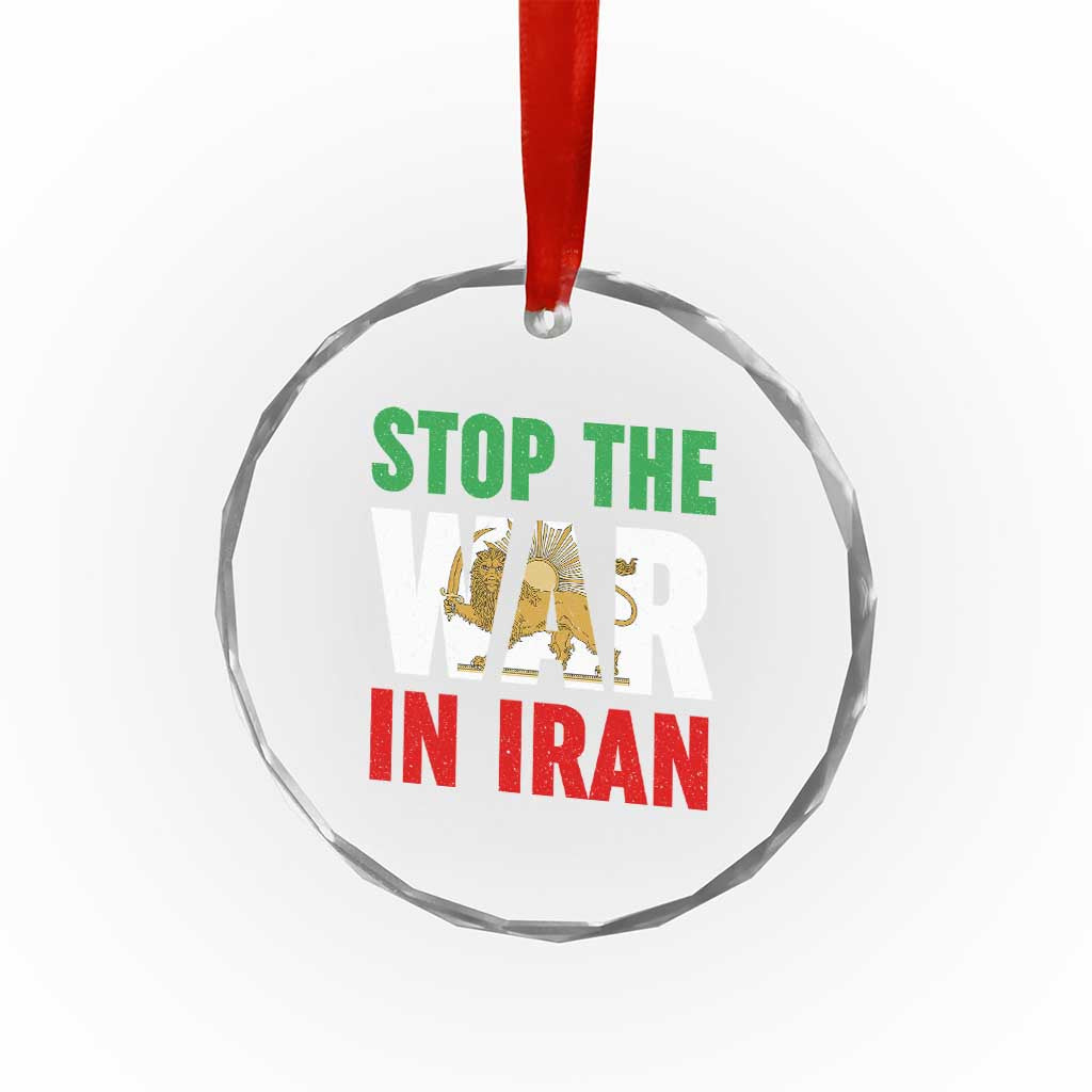 Free Iran Support Iranian MIGA Crystal Glass Ornament Stop The War In Iran