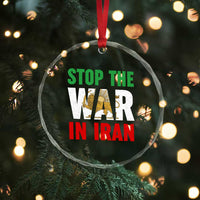 Free Iran Support Iranian MIGA Crystal Glass Ornament Stop The War In Iran
