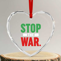 Free Iran Support Iranian MIGA Heart Crystal Glass Ornament Stop The War