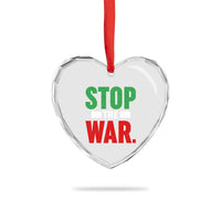 Free Iran Support Iranian MIGA Heart Crystal Glass Ornament Stop The War