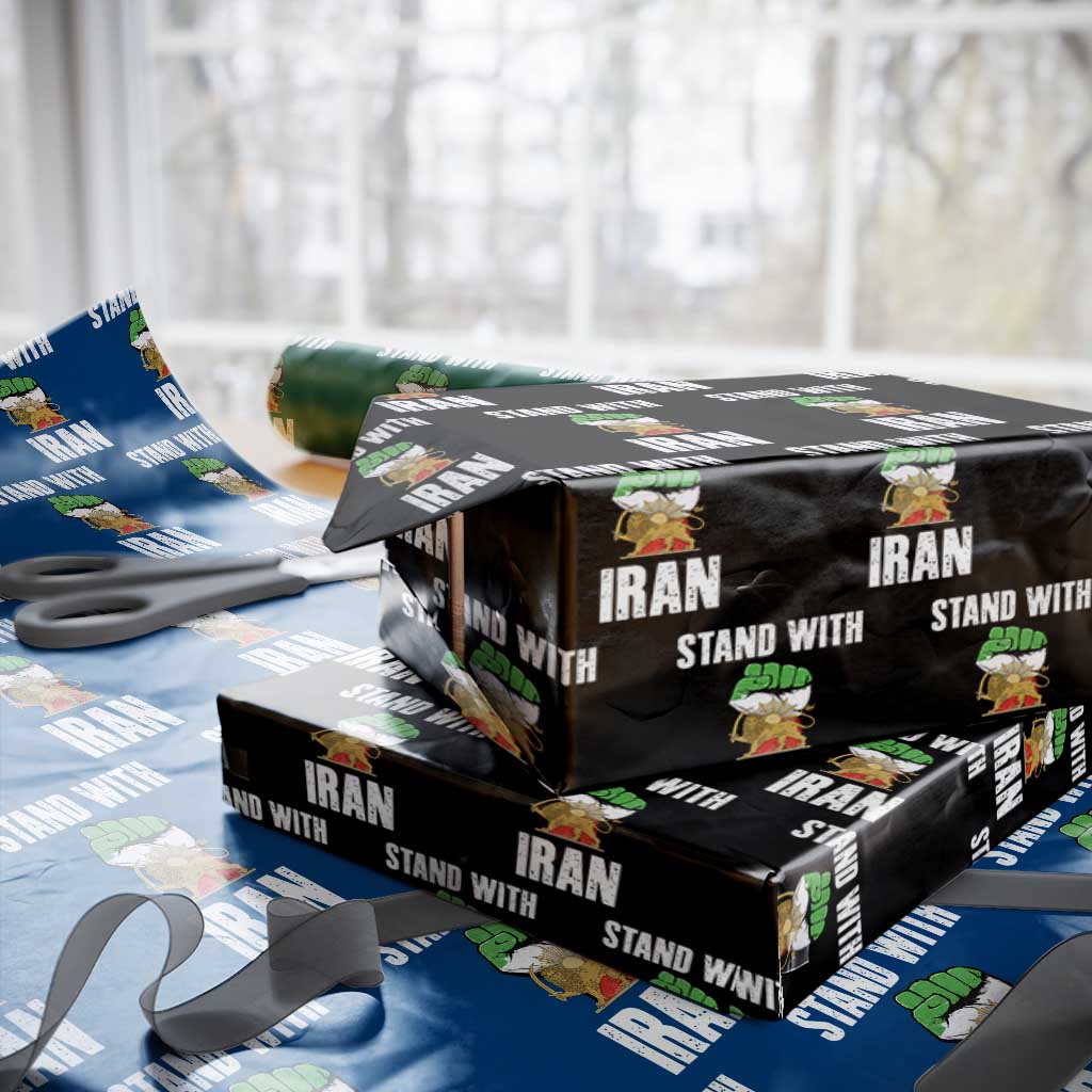 Free Iran Support Iranian MIGA Wrapping Paper Roll Stand With Iran