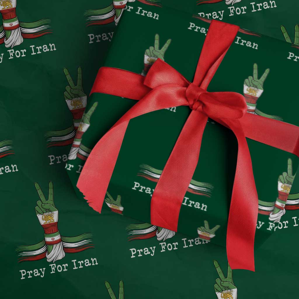 Free Iran Support Wrapping Paper Roll Pray For Iran