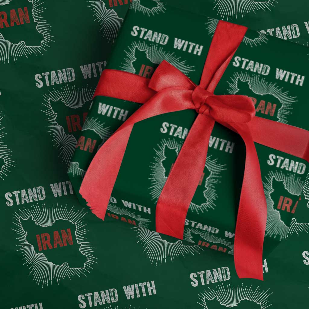 Free Iran Support Wrapping Paper Roll Stand With Iran