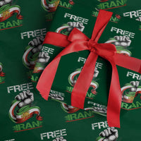 Free Iran Wrapping Paper Roll Iran Lion Sun Flag Fist