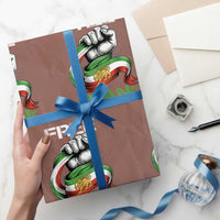 Free Iran Wrapping Paper Roll Iran Lion Sun Flag Fist
