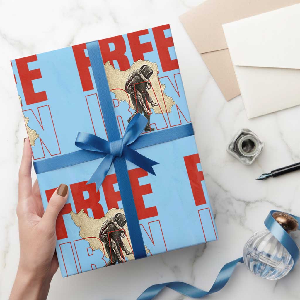 Free Iran Wrapping Paper Roll Iranian Freedom Memorial Hamid Mahdavi Tribute