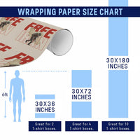 Free Iran Wrapping Paper Roll Iranian Freedom Memorial Hamid Mahdavi Tribute