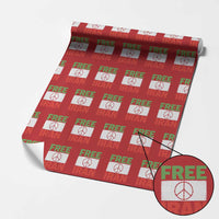 Free Iran Wrapping Paper Roll Stop War Barbed Wire Peace Sign