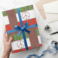 Free Iran Wrapping Paper Roll Stop War Barbed Wire Peace Sign
