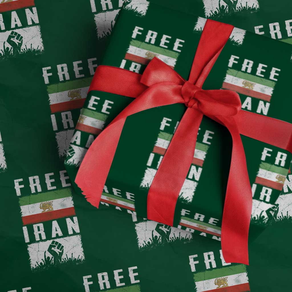Free Iran Wrapping Paper Roll Support Iranian Freedom