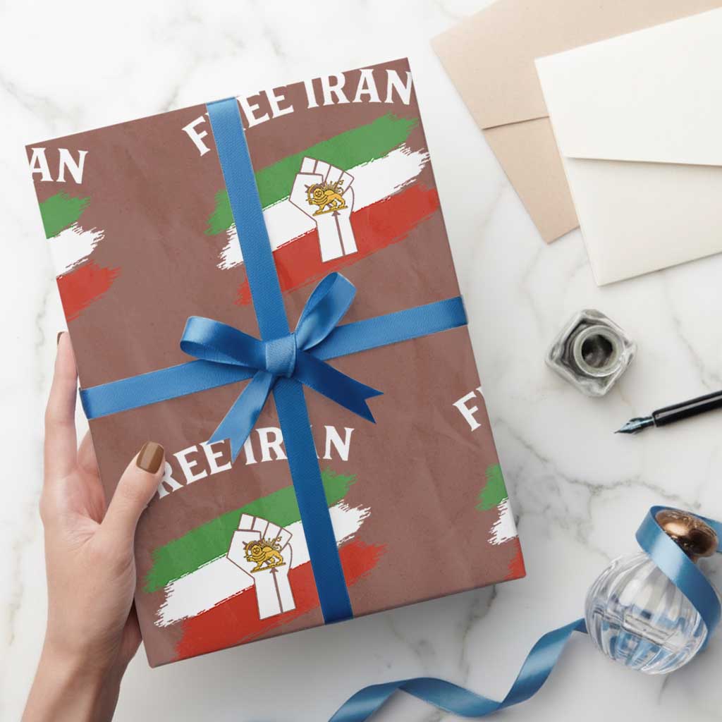 Free Iran Wrapping Paper Roll Support Iranian Freedom No War