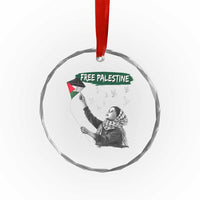 Free Palestine Crystal Glass Ornament Gaza Palestinian Flag TS10