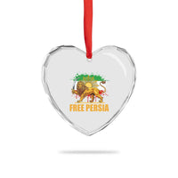 Free Persian Heart Crystal Glass Ornament Iran Flag Lion And Sun Persian Pride Iranian Protests