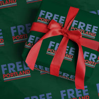 Free Portland Bold Patriotic Wrapping Paper Roll Red White and Blue Protest Statement - Wonder Print Shop