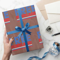 Free Portland Bold Patriotic Wrapping Paper Roll Red White and Blue Protest Statement - Wonder Print Shop