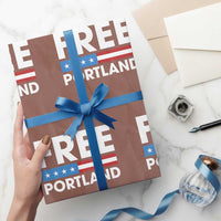 Free Portland Patriotic Wrapping Paper Roll Bold Political Statement American Flag - Wonder Print Shop