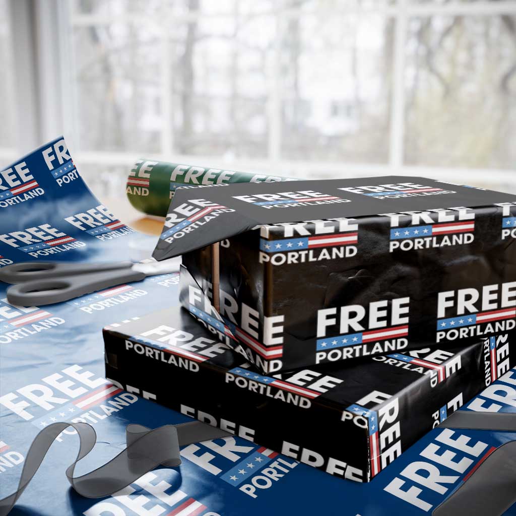 Free Portland Patriotic Wrapping Paper Roll Bold Political Statement American Flag - Wonder Print Shop