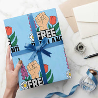 Free Portland Raised Fist Wrapping Paper Roll Patriotic Oregon Freedom Floral Justice - Wonder Print Shop