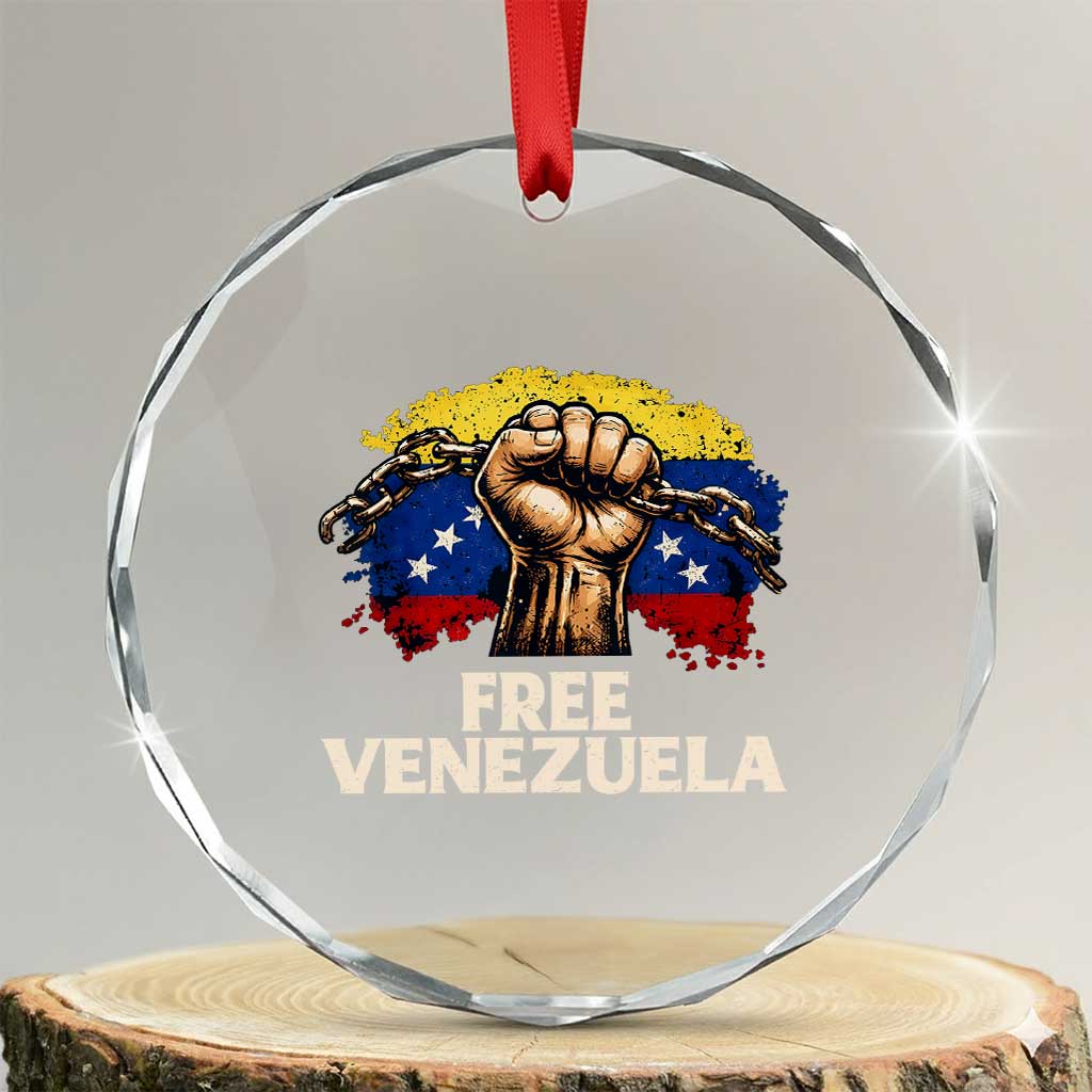 Free Venezuela Flag Chain Breaker Crystal Glass Ornament Powerful Liberation for Liberation Supporters - Wonder Print Shop
