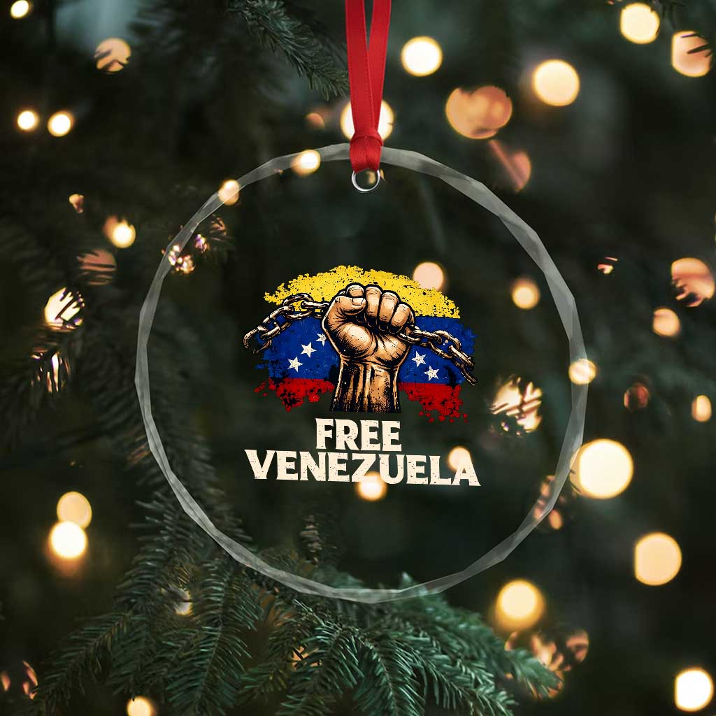 Free Venezuela Flag Chain Breaker Crystal Glass Ornament Powerful Liberation for Liberation Supporters - Wonder Print Shop
