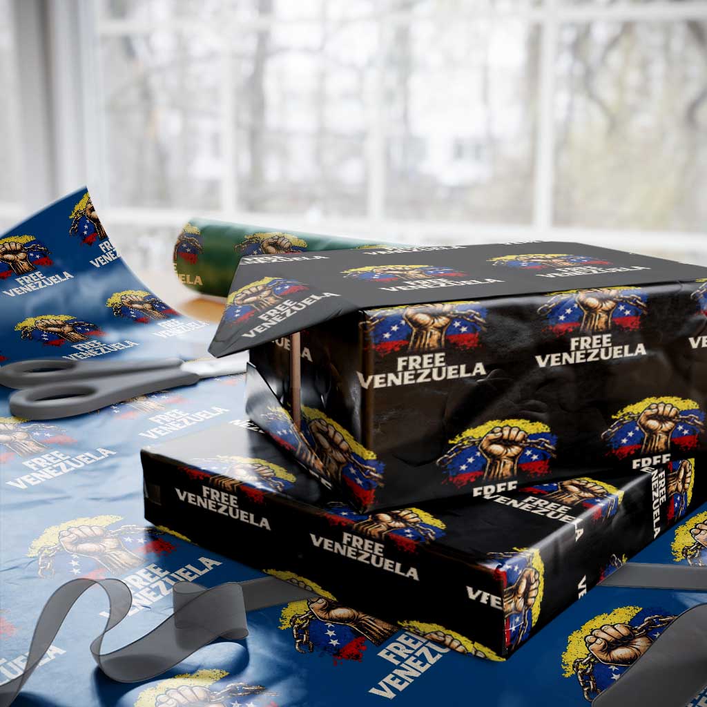 Free Venezuela Flag Chain Breaker Wrapping Paper Roll Powerful Liberation for Liberation Supporters - Wonder Print Shop