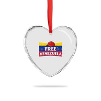 Free Venezuela Flag Patriotic Heart Crystal Glass Ornament Venezuela Pride - Wonder Print Shop