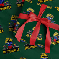 Free Venezuela Flag Wrapping Paper Roll Raised Fist Resistance for Liberation Supporters - Wonder Print Shop