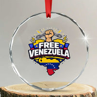 Free Venezuela Raised Fist Crystal Glass Ornament Libre Venezuelan Flag Map Liberation - Wonder Print Shop