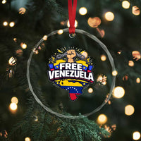 Free Venezuela Raised Fist Crystal Glass Ornament Libre Venezuelan Flag Map Liberation - Wonder Print Shop