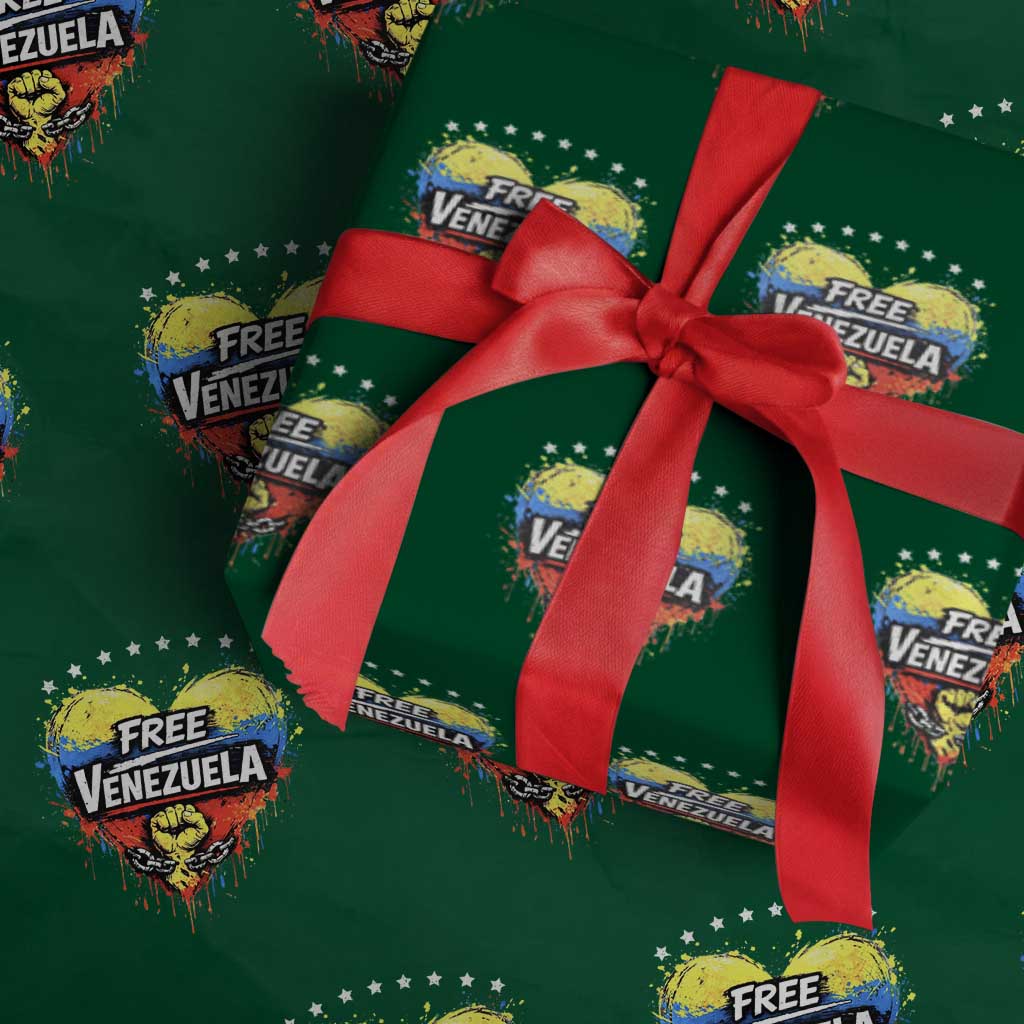 Free Venezuela Wrapping Paper Roll Freedom Venezuelan Flag Hand Fist Graphic - Wonder Print Shop