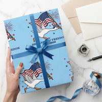 Freedom 250th Anniversary Wrapping Paper Roll Funny 4th Of July Silly Goose